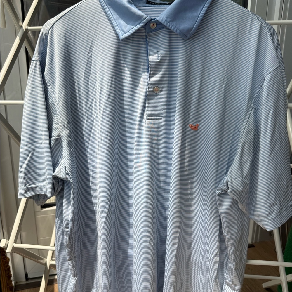 Southern Comfort Blue Polo Shirt Soft Cotton Blend